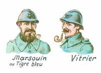  1914-1918 Dessin Marsouin ou tigre bleu Vitrier Drawing Porpoise or blue tiger Glazier.jpg 